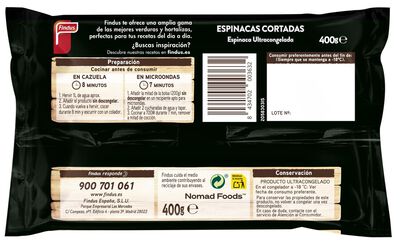 Espinacas cortadas Findus 400g