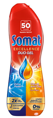 Lavavajillas en gel Somat 50 lavados Excellence Duo Anti-olor