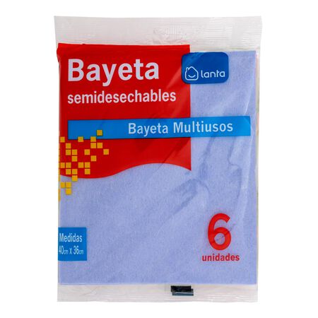 Bayeta Lanta 6 uds colores multiusos