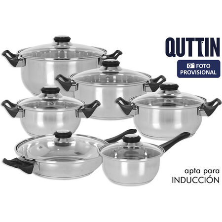 Batería cocina Quttin 12 pza inox