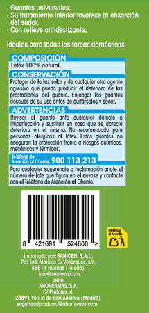 Guantes de algodón interior Lanta talla pequeña