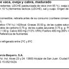 Queso la cava Artés García Baquero