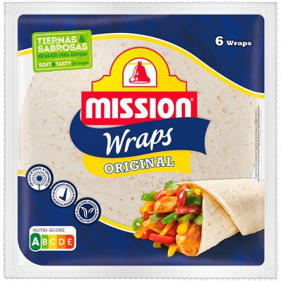 Tortilla de trigo wraps Mission Original 6Uds