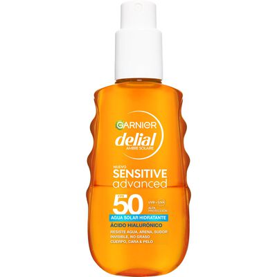 Agua solar hidratante con factor de protecci&oacute;n 50 para piel sensible Delial 150ml