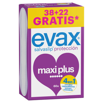 Salvaslip Evax 38+22 unidades Maxi-Plus