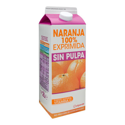 Zumo de naranja sin pulpa refrigerado Alipende 2l