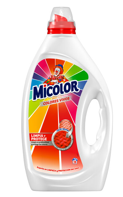 Detergente líquido Micolor 28 lavados colores vivos