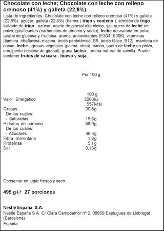 Chocolate con leche Nestlé Extrafino pack tabletas 3x125g