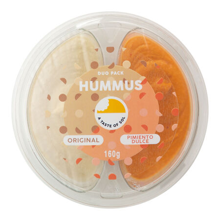 Hummus duo 160g original y pimiento dulce