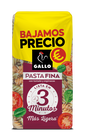 H&eacute;lices pasta fina con vegetales tomate y espinacas Gallo 400g