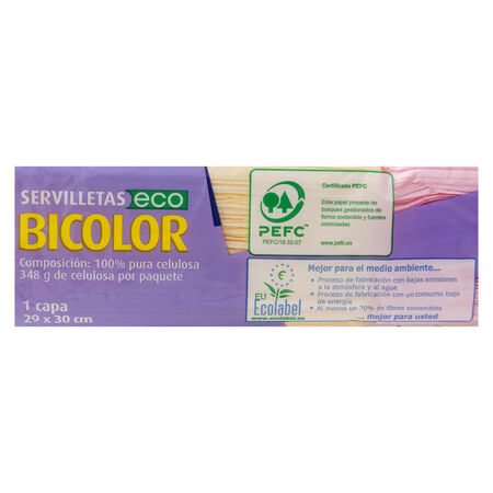 Servilletas Lanta 200 uds bicolor amarilla y rosa