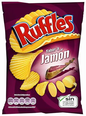 Patatas fritas Ruffles jamón 45g