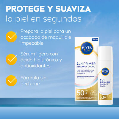Serum uv diario Nivea 30 ml f50 acido hialuronico y licocalcón A