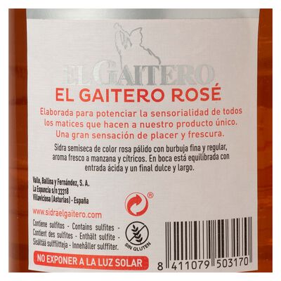 Sidra rosé El Gaitero 75cl