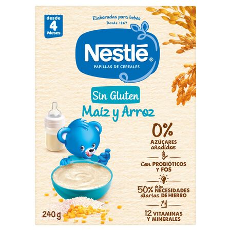 Papilla sin gluten Nestlé 240g maíz y arroz