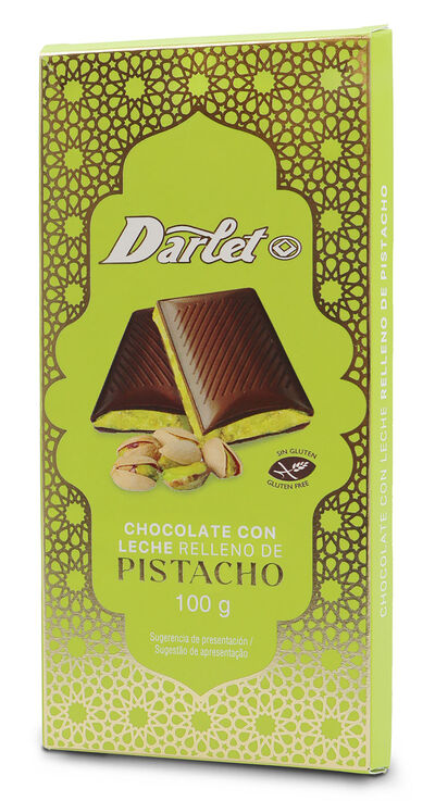 Chocolate con leche con relleno de pistacho crujiente Darlet 100g