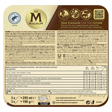 Helado Magnum almendra remix 3 uds