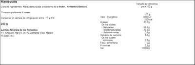 Mantequilla La Colmenare&ntilde;a 250g rulo