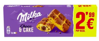 Bizcochito Milka Cake Choc crema pepitas chocolate 175g