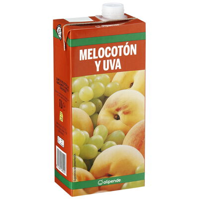 Zumo de melocotón y uva Alipende brik 1l