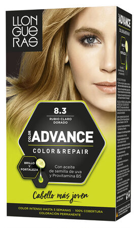 Tinte de cabello Llongueras Color Advance nº 8.3 rubio claro dorado