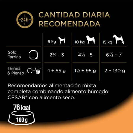 Comida húmeda perro César recetas de la huerta pack 4