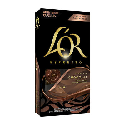 Café espresso sabor chocolate intensidad 8 L´or 10 cápsulas