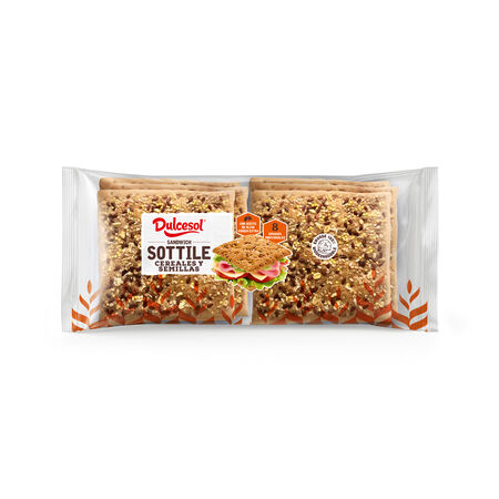 Pan Sottile Dulcesol 310g con cereales y semillas