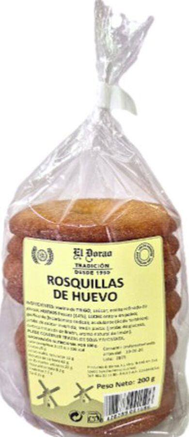 Rosquilla huevo tradicional El Dorado 200g