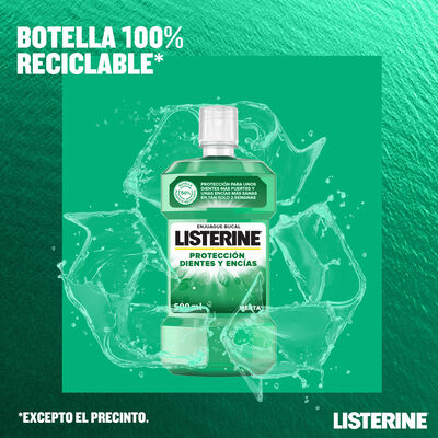 Enjuague bucal Listerine 500ml dientes y encias menta fresca
