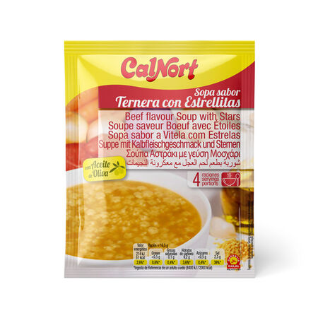 Sopa Calnort 66g ternera con estrellitas