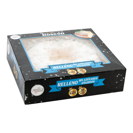Roscón de Reyes sin azúcar añadido relleno nata 500g
