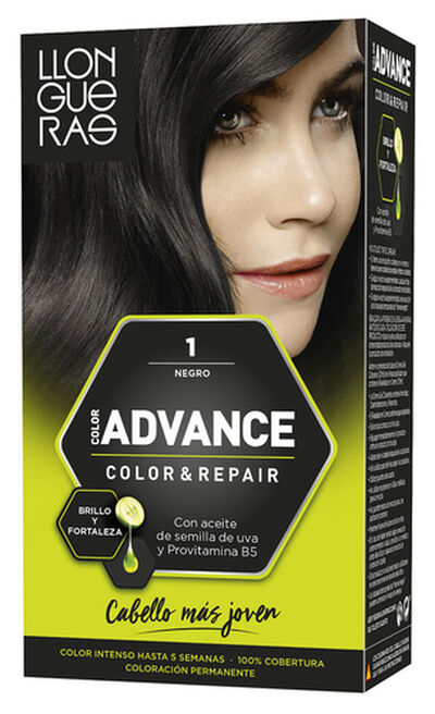 Tinte de cabello Llongueras Color Advance n&ordm; 1 negro