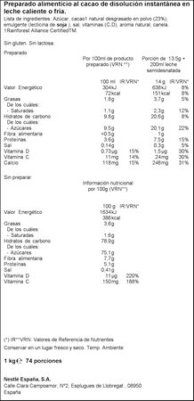 Cacao Soluble Instantáneo Nestlé Nesquik 1kg