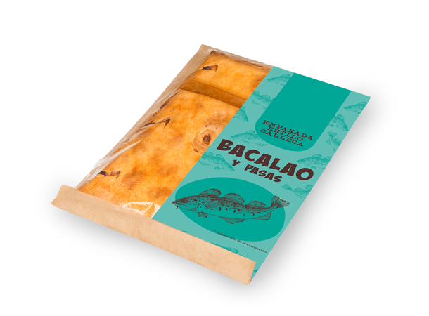 Empanada de bacalao y pasas