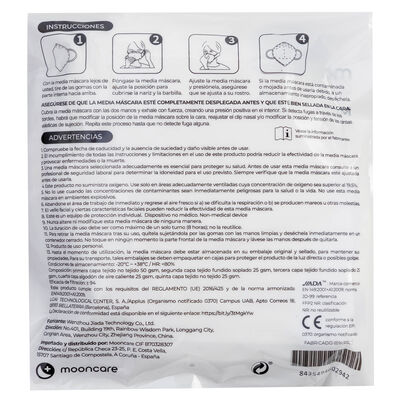 Mascarilla FFP2 Mooncare 5 unidades blanca