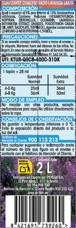 Suavizante Concentrado Lanta 80 Lavados Frescor Lavanda