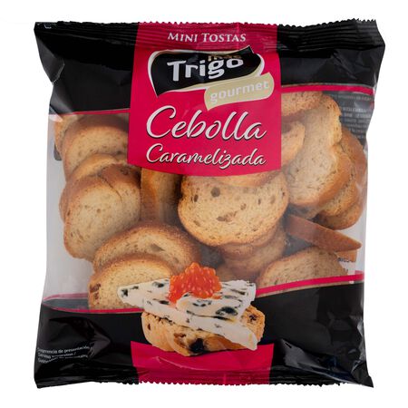 Mini tostas Mastrigo 120g cebolla caramelizada