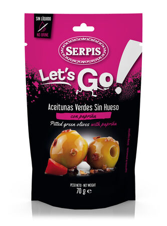 Aceitunas verdes con paprika Serpis 70g