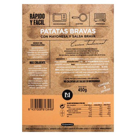 Patatas bravas mesa lista 450g
