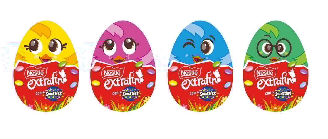 Huevo de pascua de chocolate con smarties Nestlé 50g