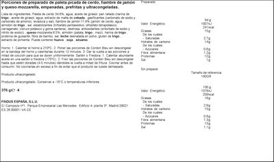 Cordon Bleu La Cocinera 376g