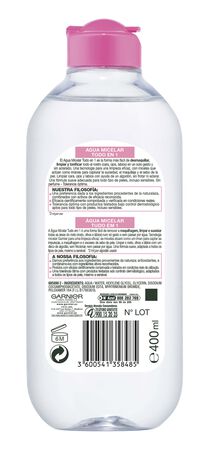 Agua micelar Garnier 400ml desmaquilla limpia y tonifica