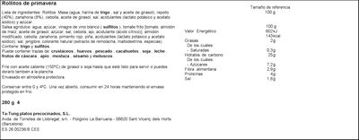 Rollitos primavera Ta-Tung 280g