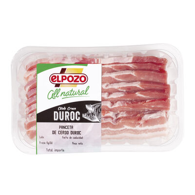 Filete de panceta de cerdo duroc All natural ElPozo 500g aproximadamente