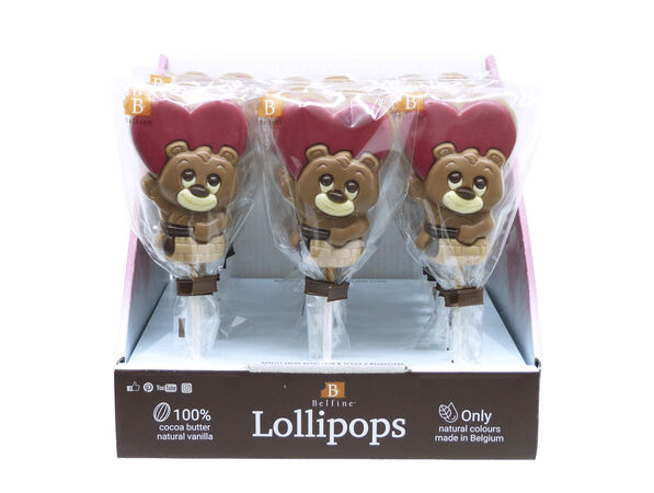 Piruleta de chocolate oso amoroso Lollipops 25g