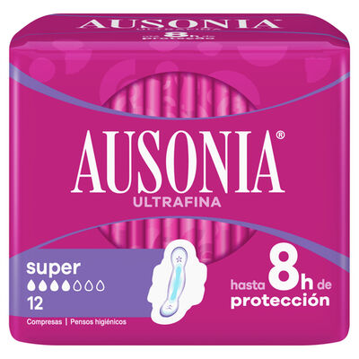 Compresas con alas Ausonia 12 uds super