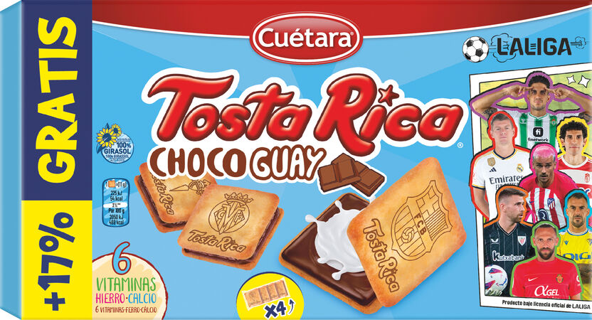 Galletas rellenas Tostarica 144 gr + 24g Chocoguay
