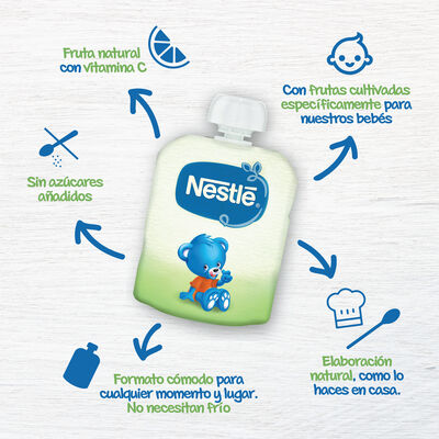 Pouch Nestlé 4 frutas desde 4meses pack 4