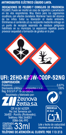 Insecticida eléctrico recambio Lanta para mosquitos